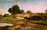Charles Francois Daubigny The Flood Gate at Optevoz oil painting reproduction